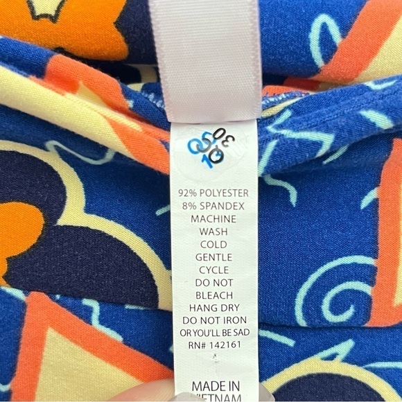Lularoe Disney Geometric Retro Minnie Mouse Print Leggings One Size - Picture 9 of 9